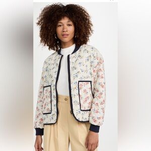 The Great. Reversible quilted bomber jacket
